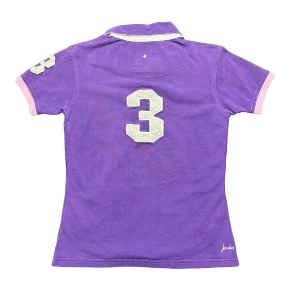 Joules Rugby Polo Short Sleeve Shirt Womens Small S Purple Pink - Picture 8 of 11